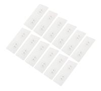 Cabilock 12pcs Frosted 4mm Self Adhesive Bathroom Hooks with Double Clip, No Drill Sticky Wall Hanging Hooks for Shower, Kitchen, and Door Towel Rack Organizer