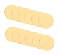 Cabilock 12pcs Gold Round Disposable Paper Placemats with Mirror Glitter Finish Heat Insulation and Table Protection Flexible for Dining Wedding Graduation Party and Banquet Settings