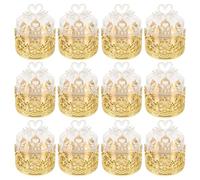 Cabilock 12Pcs Gold Swan Candy Boxes with Lid, Party Favors Storage Containers for Wedding, Indian Housewarming, and Celebration Treats