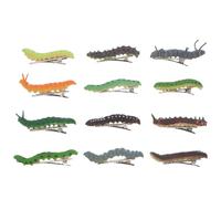 Cabilock 12pcs Halloween Hair Clips Creepy Caterpillar Barrettes Lightweight Costume Accessories for Party Cosplay and Themed Events
