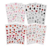 Cabilock 12pcs Halloween Nail Stickers Decals for Nail Art with Adhesive Sticker Material Versatile and Distinctive Design Featuring Ghosts Pumpkins Spider Webs for Daily Life
