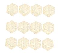 Cabilock 12pcs Handmade Bamboo Cooking Mats Non-Stick Woven Mesh Liners Heat Resistant Decorative Dish Placemats for Table Protection and Food Presentation