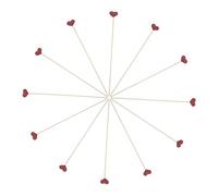Cabilock 12pcs Heart-Shaped Rattan Aroma Sticks for Home Diffusers Natural Essential Oil Aroma Release DIY Fragrance Decoration for Bedroom and Living Room