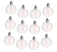 Cabilock 12pcs Iridescent Christmas Decorative Ornaments for Holiday Tree Lightweight Odorless Baubles for Festive Celebrations and Family Fun