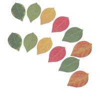Cabilock 12pcs Leaf Shaped Sticky Memo Pads, Cute Decorative Note Pads with Removable Adhesive, Multi-color Self-stick Notes for School, Office, Classroom, and Home Use