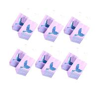 Cabilock 12pcs Mermaid Party Favor Bags Mermaid Tail Candy Pouches Paper Goody Bags