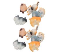 Cabilock 12pcs Miniature Cat Figurines Resin Kitten Ornaments for DIY Micro Landscape Desk Decoration Small Garden Accessories with Realistic Detailing and Playful Design for Cat Lovers