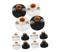 Cabilock 12pcs Plastic Screw Bulb Socket Lamp Holders for Educational Physics Experiments DIY Science Projects Electrical Testing Supplies Secure Installation
