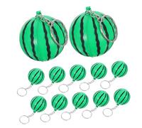 Cabilock 12pcs PU Foam Watermelon Keychain Realistic Fruit Design with Key Ring Attachment for Backpack Accessories Birthday Shower Valentines Graduation Christmas Party Favors Decoration