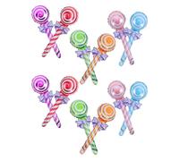 Cabilock 12Pcs Round Lollipop Balloons Inflatable Candy Party Decorations for Birthday Wedding Christmas Photo Props Sweet Themed Party Favors