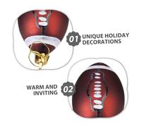 Cabilock 12pcs Rugby-themed Christmas Ornaments Plastic Xmas Tree Decorations for Home School Office Festive Holiday Sports Fans