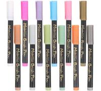 Cabilock 12Pcs Soft Tip Paint Marker Pens Water-based Colorful Markers for Non-toxic Material Suitable for Students Artists Painters