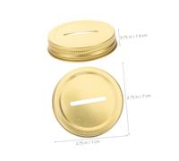 Cabilock 12pcs Tinplate Coin Slot Lids for Regular Mouth Mason Jars Money Saving Jar Caps Easy Screw Coin Bank Covers for and Small Trinkets Storage