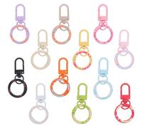 Cabilock 12pcs U-Shaped Lobster Clip Spring Keyring Buckles for Crafts Mini Buckles DIY Keychain Craft Supply for Backpacks and Lanyards