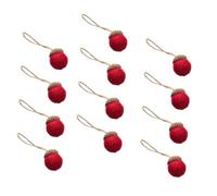 Cabilock 12pcs Wool Felt Pine Cones and Acorn Christmas Hanging Pendant Xmas Tree Ornament Christmas Supplies for Diy Decoration