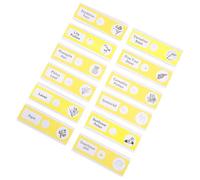 Cabilock 12pcs Yellow Plant Microscope Slides, Plastic Prepared Biological Specimens Collection, Science Experiment Sample Slides for Student Biology Education