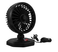 Cabilock 12V Car Fan, 360° Rotation Portable Vehicle Cooling Fan with Plugs into Cigarette Lighter Plug, Silent Strong Wind for Car Truck Van SUV RV Boat