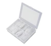 Cabilock 140 PCS Large Curved Fake Nail Tips with Scale for Rapid Extension Plastic False Nails DIY and Salon Use Easy to Shape and Paint