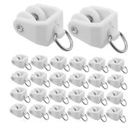 Cabilock 140pcs Curtain Track Wheeled Carriers with Strong Loadbearing Capacity and Plastic Metal Material for Sliding Drapery Rail Accessories Suitable for Window and Shower Use