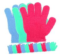 Cabilock 14pcs Exfoliating Bath Gloves Five-finger Body Scrub Towels for Men Women Students Multi-color Back Massage Gloves for Deep Cleansing and Dead Skin Removal Soft Wash Towels for