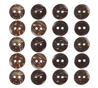 Cabilock 150pcs 2-Hole Sewing Buttons Shirt Replacement Buttons Rustic Boho Brown Coconut Shell Lightweight Easy to Sew for Knitting and Sewing Crafts