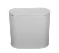 Cabilock 15L Press-Top Trash Can Lid, Dual Inner Outer Plastic Bins, Small Space Garbage Bin for Bathroom, Kitchen, Living Room, Lightweight and Compact Wastebasket