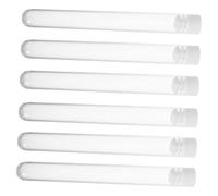 Cabilock 15pcs Clear Plastic Test Tubes with Caps Eyelash Brush Holder for Travel Makeup Storage Transparent Containers Protecting Brush Bristles Suitable for Eyebrow Mascara and Makeup