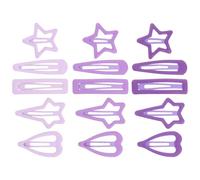 Cabilock 15pcs Hair Clips Metal Snap Barrettes Hair Accessories with Star Heart Teardrop Rectangle Shapes for Stylish