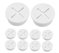 Cabilock 15pcs Thickened Plastic Desk Cable Hole Covers Round Wire Grommets for Organizing and Hiding Cables Wire Pass Through Protectors for Home and Office Desks White