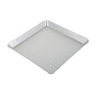 Cabilock 16 inch Square Perforated Pizza Pan Aluminium Pizza Baking Tray for Oven Bake Tray for Crispy Crust Easy Release Even Heat for Homemade Bread and Baking