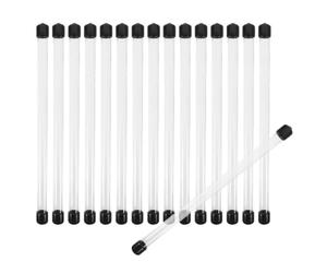 Cabilock 16 Pcs Plastic Test Tubes with Screw Caps for Biology and Chemistry Experiments, Pvc and Acrylic Storage Tube Container with Odor Prevention and Versatility for Sample Collection