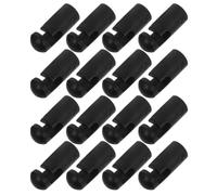 Cabilock 16pcs Black Plastic Trampoline Pole Covers for Metal Rod Ends | Weather Resistant round Protectors, Replacement Accessory, Helps Maintain Frame Stability and Shields Exposed Pole Heads