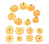 Cabilock 16pcs Glow Dark Mini Pumpkins for Table Decor Luminous Micro Landscape Ornaments with Light Absorbing Effect Compact Halloween Party Decorations and Festive Fall Gifts