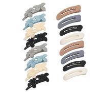 Cabilock 16pcs Large Matte Flower Hair Clips Elegant Floral Side Bangs Barrettes for Women Realistic Flower Hairpins Gentle Non-damaging Hair Accessories for Daily and Travel Styling
