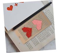 Cabilock 16Pcs Wooden Embroidery Bookmarks DIY Cross Stitch Book Marks with Pre Crafting Reading and -Making Suitable for Students Writers and Book Lovers