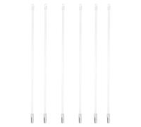 Cabilock 17 Inch Transparent Blinds Pulling Rod Curtain Draw Rod Replacement for Vertical Window Blinds with Hook and Grip Handle Pack of 6
