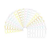 Cabilock 18 Sheets Self-Adhesive Labels for Storage Boxes and Bottles Removable Writable Classification Stickers in Colors for Books Pantry Freezer Organization