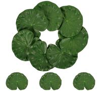 Cabilock 18Cm Green Floating Lotus Leaves 30Pcs Realistic Artificial Water Lily Pads for Fish Ponds Aquarium Decoration and Stage Props