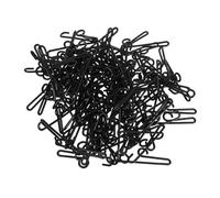 Cabilock 190pcs Black Plastic Hanging Hooks for Hats Towels Socks Laundry Aging Material No Drill Installation Wall Storage Organizer for Home Office Retail Display