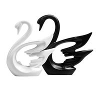Cabilock 1pair Ceramic Swan Figurines Minimalist Home Decor for Weddings and Offices Elegant Porcelain Swan Statue Craft for