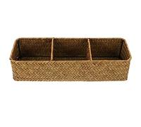 Cabilock 1pc 3 Woven Storage Box Decorative Storage Basket Paper Tissue Baskets Bathroom Counter Organizer Toy Storage Cubes Wicker Small Stand Home Sundries Organizer Straw Wardrobe Books