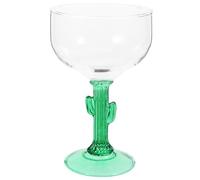Cabilock 1Pc Cactus Design Wine Goblet Transparent Margarita Glass for Party Home Decor Smooth Edges Fine Workmanship Decorative Drinkware for Beverages