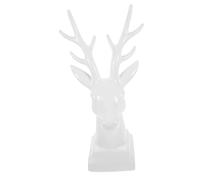Cabilock 1Pc Creative Deer Head Ornament Ceramic Adornment for Home Office Stylish White Decor for Wine Cabinet Aesthetic Photo Prop