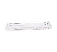 Cabilock 1Pc Creative Transparent Glass Serving Tray Multipurpose Sushi Dessert Food Platter for Steak Pasta Salad More Elegant Design for Everyday Use