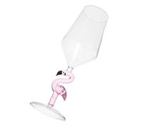 Cabilock 1Pc Flamingo Shaped Wine Glass Elegant Cocktail Goblet for Parties Smooth Touch Glass Drinkware Creative Pink Cup for and Celebrations