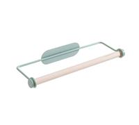 Cabilock 1pc Kitchen Paper Roll Towel Rack Iron Hanging Storage for Kitchen Bathroom Design Punch Installation Space-saving Towel Holder Green