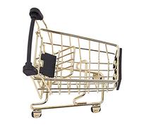 Cabilock 1pc Mini Trolley Storage Basket Decorative Shopping Cart for Home Office for Organizing Accessories Items Unique Idea for Boys and Girls Design