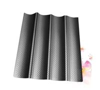 Cabilock 1Pc Non-Stick Baguette Baking Tray with Air Heat-Resistant Baking for Home Kitchen for French Bread Easy to Clean and Reusable Black