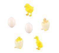 Cabilock 1Set Animals Growth Model Life Cycle Educational Toy Boy Girl Featuring Realistic Chick and Duck Figurines with Egg Multi-purpose Learning and Decorative Use