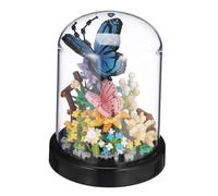 Cabilock 1Set Flower Building with Cover Mini Bricks Butterfly Floral Block Set for Home Decor Encourages Creativity and Fine Motor Skills